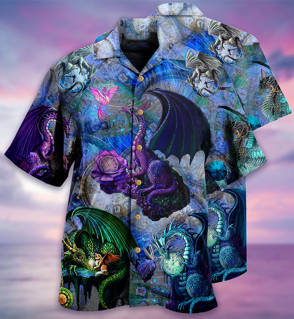 Dragon Love Life Love Timepiece - Hawaiian Shirt - Owl Ohh - Owl Ohh