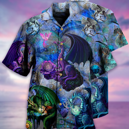 Dragon Love Life Love Timepiece - Hawaiian Shirt - Owl Ohh - Owl Ohh