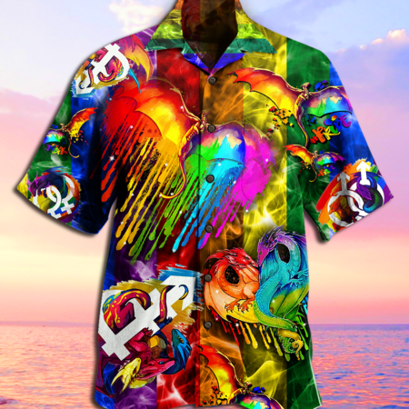 Dragon LGBT Love Life Amazing - Hawaiian Shirt - Owl Ohh - Owl Ohh