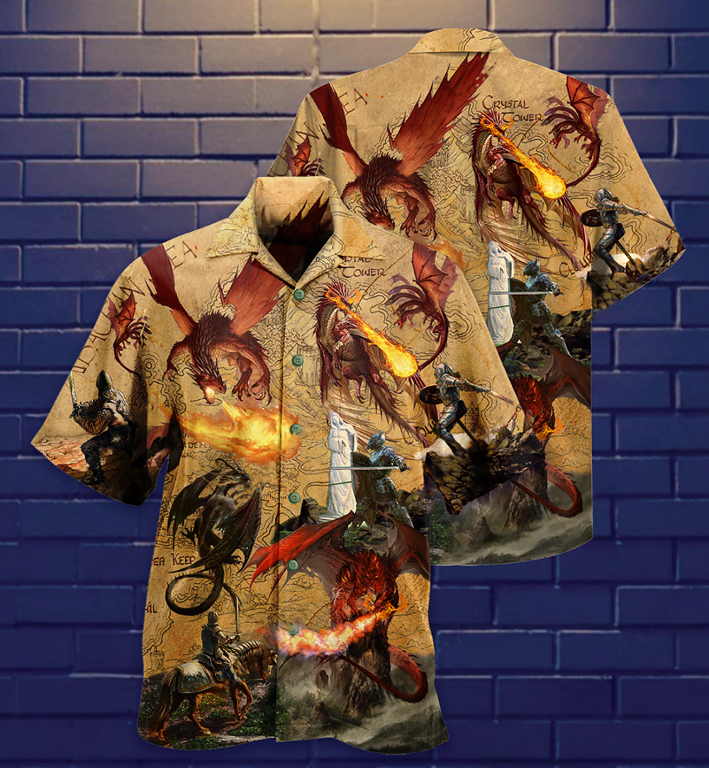 Dragon Love Life Fighting The Knights - Hawaiian Shirt - Owl Ohh - Owl Ohh