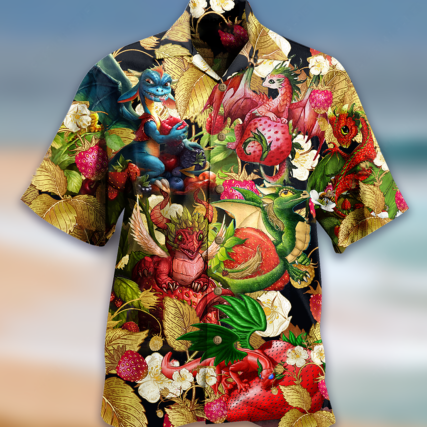 Dragon Fruit Strawberry Love Life Amazing - Hawaiian Shirt - Owl Ohh - Owl Ohh