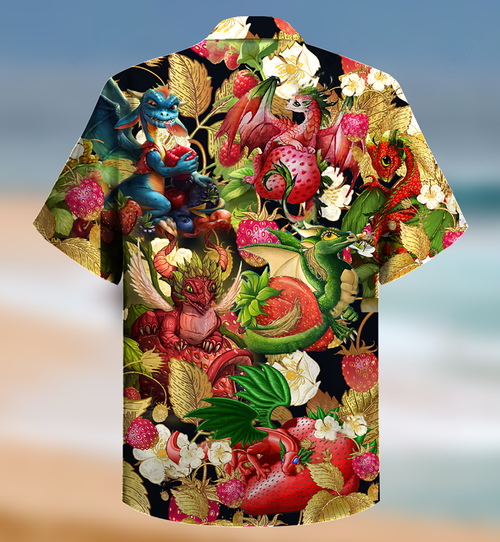 Dragon Fruit Strawberry Love Life Amazing - Hawaiian Shirt - Owl Ohh - Owl Ohh