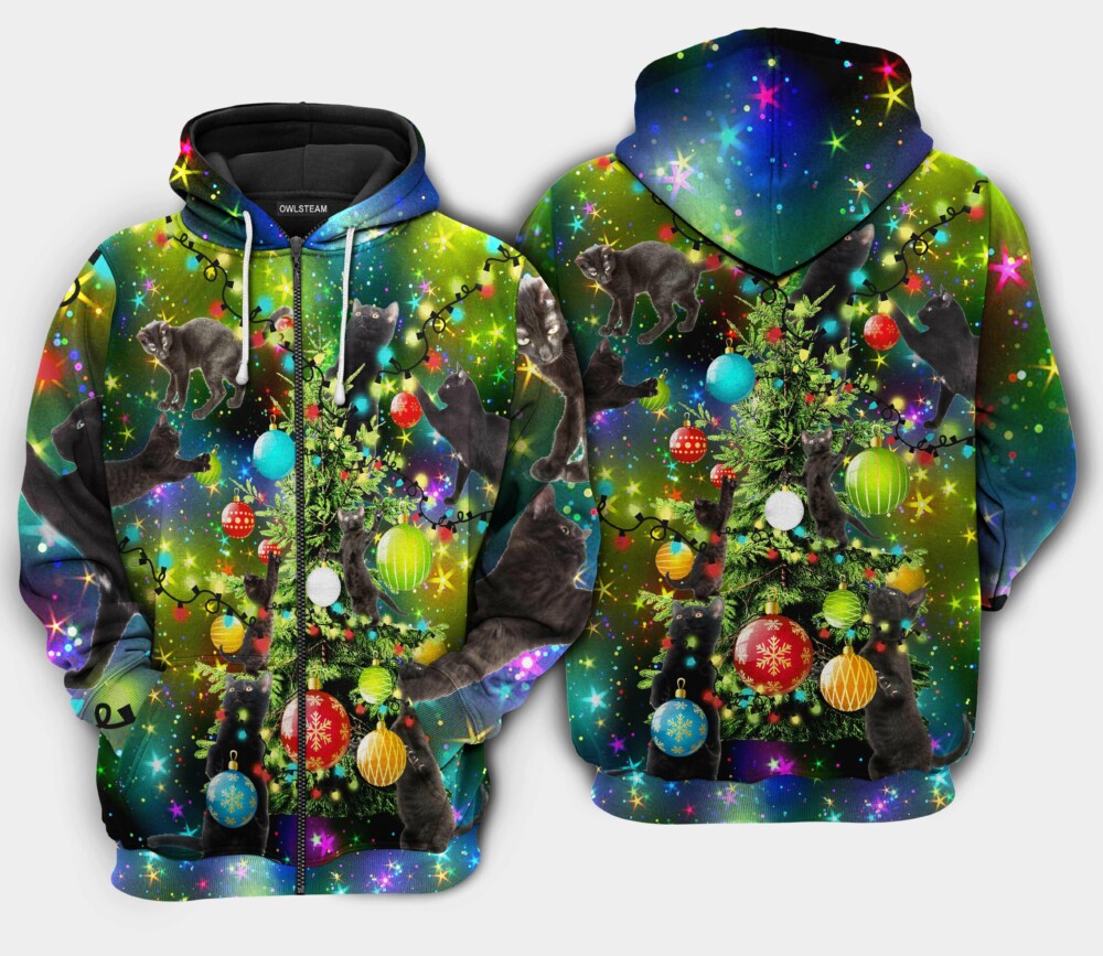 Christmas cats love tree - Hoodie - HOOD42DMT080921
