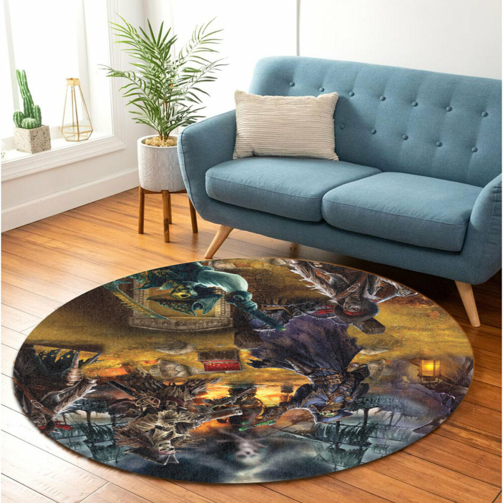 Skull Hunting Treasure Journey - Round Mat - Owl Ohh - Owl Ohh