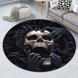 Skull Love Darkness Amazing - Round Mat - Owl Ohh - Owl Ohh