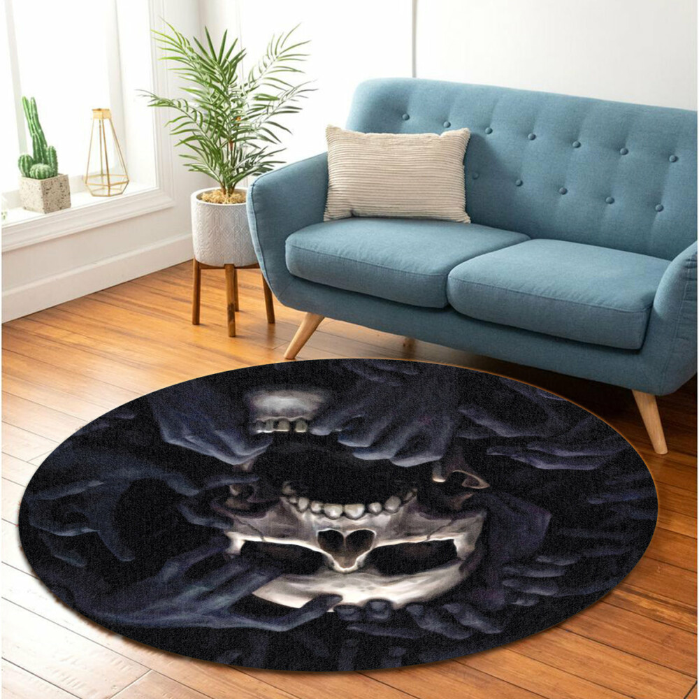 Skull Love Darkness Amazing - Round Mat - Owl Ohh - Owl Ohh