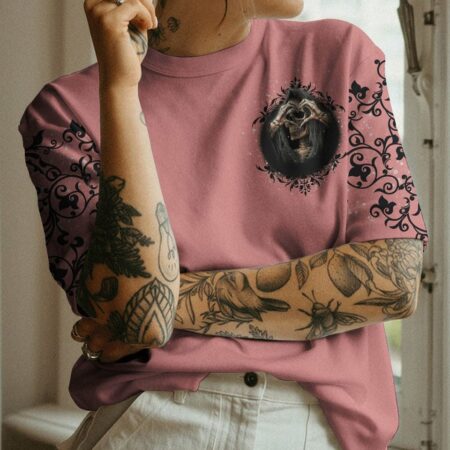 JUST A WOMAN WHO LOVES SKULL AND HAS TATTOOS ALL OVER PRINT - YHHN1612223