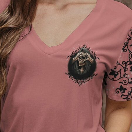 JUST A WOMAN WHO LOVES SKULL AND HAS TATTOOS ALL OVER PRINT - YHHN1612223