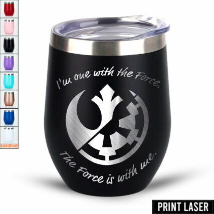 Star Wars I’m One With The Force. The Force Is With Me - Print Laser Egg Cup