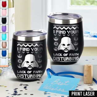 Star Wars I Find Your Lack Of Faith Disturbing - Print Laser Egg Cup