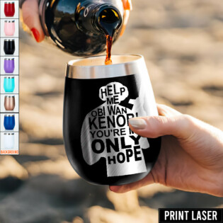 Star Wars Help Me, Obi-Wan Kenobi. You're My Only Hope - Print Laser Egg Cup