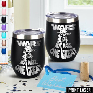 Star Wars Yoda Wars Not Make One Great! - Print Laser Egg Cup