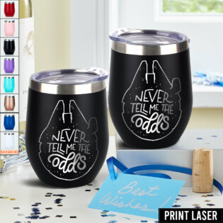 Star Wars Never Tell Me The Odds - Print Laser Egg Cup