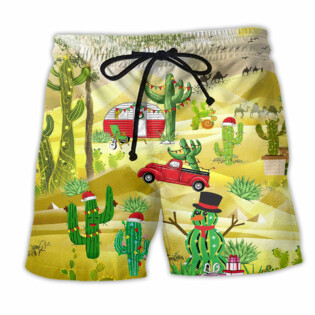 Cactus Christmas Life Is Better With A Cactus - Beach Short - Owl Ohh - Owl Ohh
