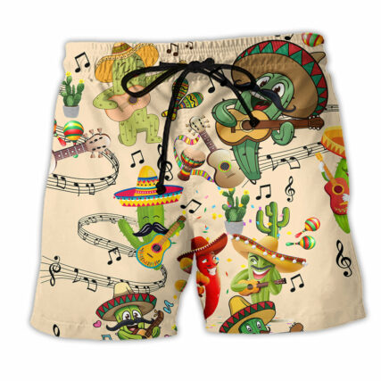 Cactus Love Music Pretty - Beach Short - Owl Ohh - Owl Ohh