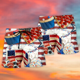 Baking Cake Independence Day Style - Beach Short - Owl Ohh - Owl Ohh