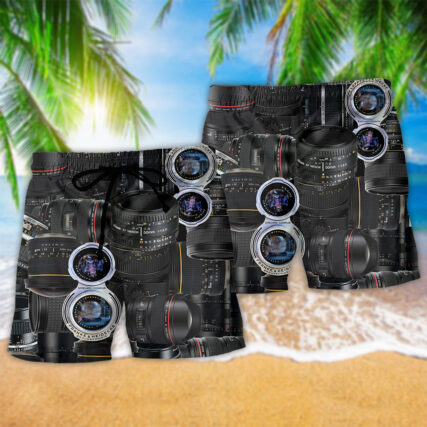Camera Once A Photographer Always A Photographer - Beach Short-Owl Ohh