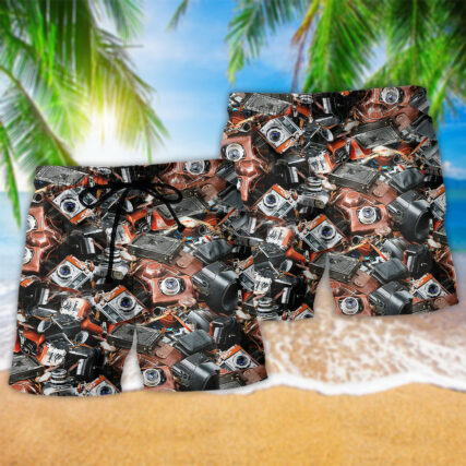 Camera Retro Love Life Vintage - Beach Short - Owl Ohh - Owl Ohh
