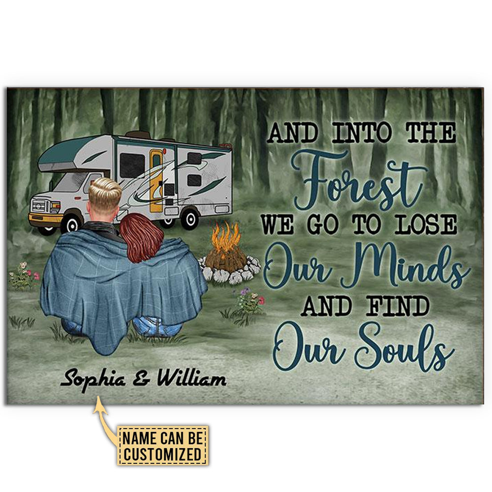 Camping Couple And Into The Forest Personalized - Horizontal Poster - Owl Ohh - Owl Ohh