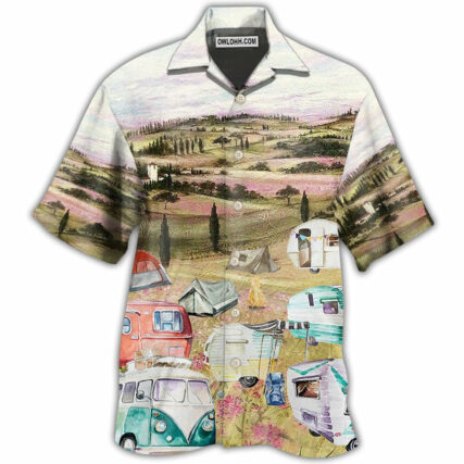 Camping Immense Meadow Art - Hawaiian Shirt - Owl Ohh - Owl Ohh