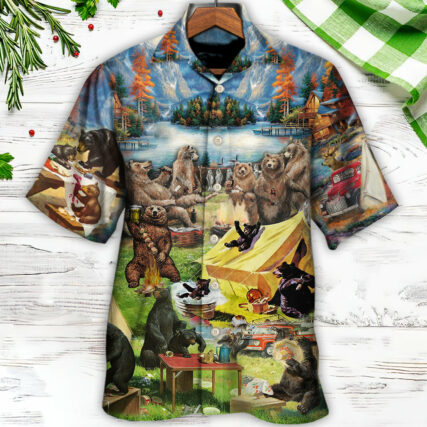 Camping Worst Case Scenario Bears Eat - Hawaiian Shirt - Owl Ohh for men and women, kids - Owl Ohh