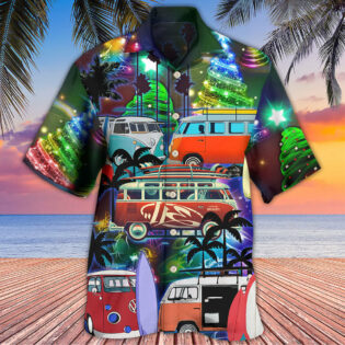 Camping Van Merry Christmas Happy Night - Hawaiian Shirt - Owl Ohh - Owl Ohh