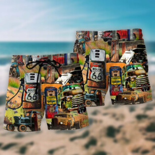 Car Filling Full Driving Far Art - Beach Short - Owl Ohh - Owl Ohh