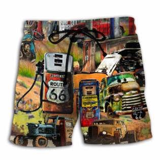 Car Filling Full Driving Far Art - Beach Short - Owl Ohh - Owl Ohh