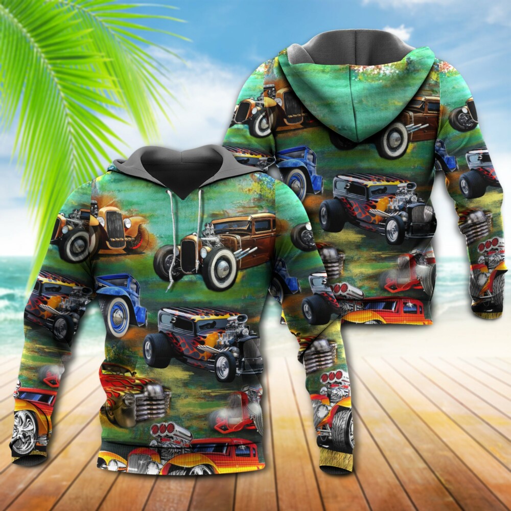 Car Luxury Retro Green - Hoodie - Owl Ohh - Owl Ohh