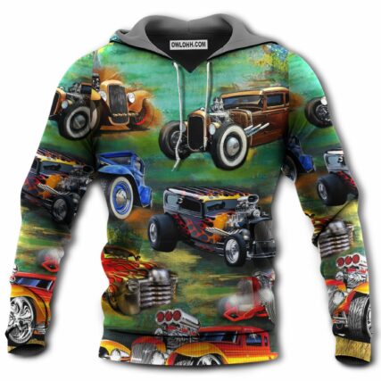 Car Luxury Retro Green - Hoodie - Owl Ohh - Owl Ohh