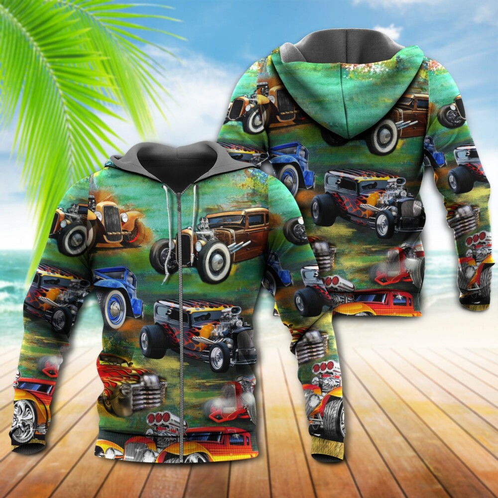Car Luxury Retro Green - Hoodie - Owl Ohh - Owl Ohh