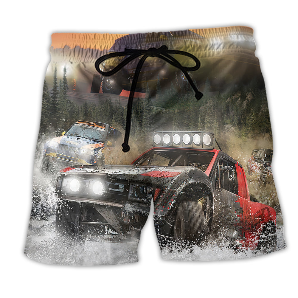 Car Off Road Racing Is My Life - Beach Short - Owl Ohh - Owl Ohh