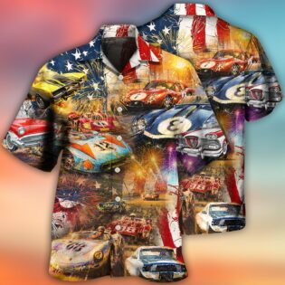 Car Racing Independence Day - Hawaiian Shirt - Owl Ohh - Owl Ohh