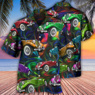 Car Retro Colorful Vibe - Hawaiian Shirt - Owl Ohh for men and women, kids - Owl Ohh