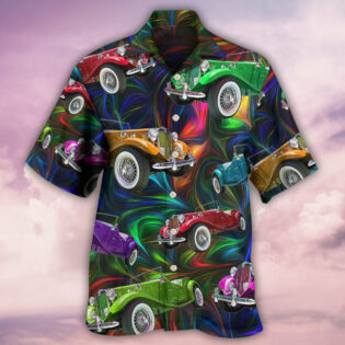 Car Retro Colorful Vibe - Hawaiian Shirt - Owl Ohh for men and women, kids - Owl Ohh