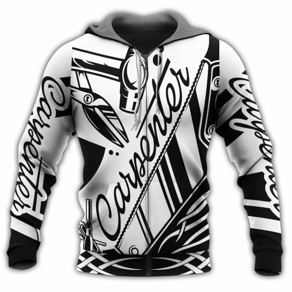 Carpenter Black And White Style So Hard Work - Hoodie - Owl Ohh - Owl Ohh