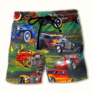 Car Luxury Retro - Beach Short - Owl Ohh - Owl Ohh