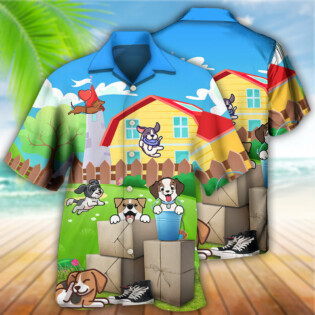Cartoon Funny Dog - Hawaiian Shirt - Owl Ohh - Owl Ohh