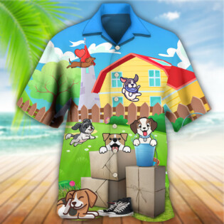 Cartoon Funny Dog - Hawaiian Shirt - Owl Ohh - Owl Ohh
