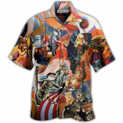 Cat Amazing Band - Hawaiian Shirt - Owl Ohh - Owl Ohh