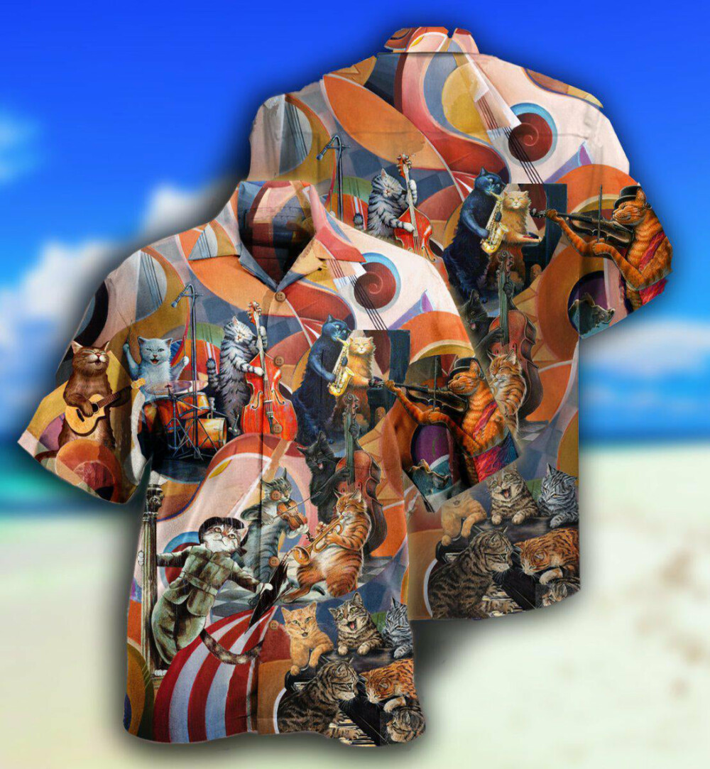 Cat Amazing Band - Hawaiian Shirt - Owl Ohh - Owl Ohh