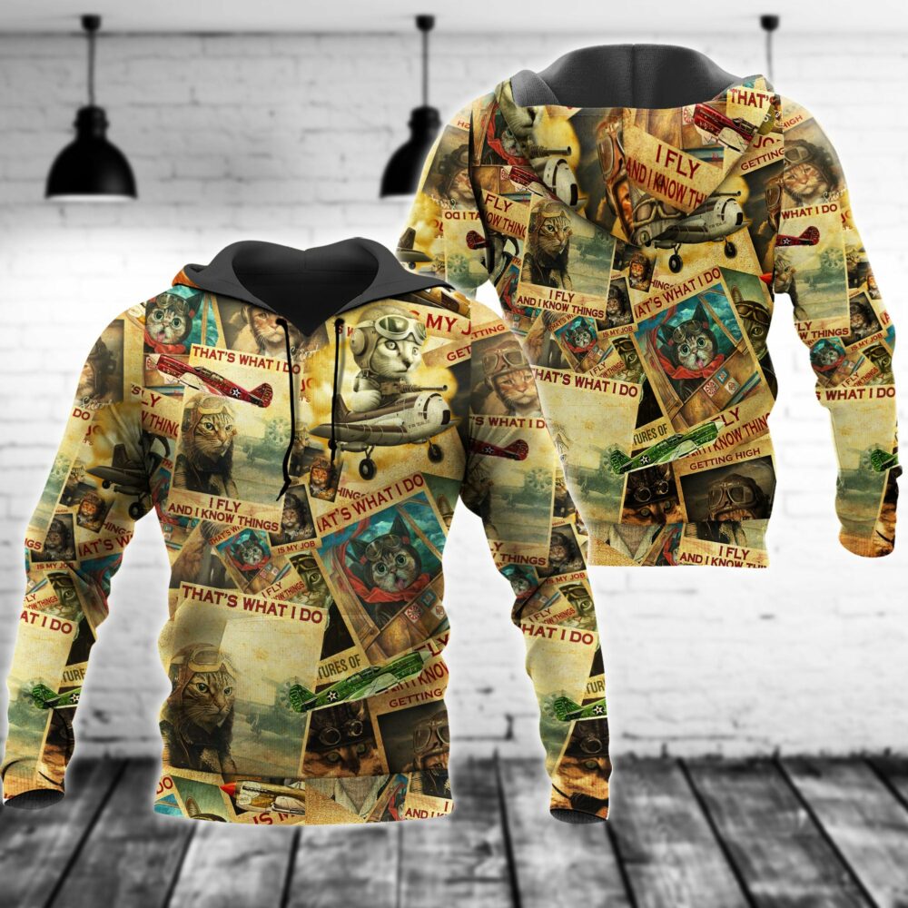 Cat Amazing Pilot - Hoodie - Owl Ohh - Owl Ohh