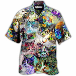Cat Amazing Stained Glass - Hawaiian Shirt - Owl Ohh - Owl Ohh