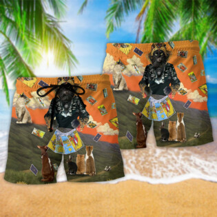 Cat And Tarot Style - Beach Short - Owl Ohh - Owl Ohh