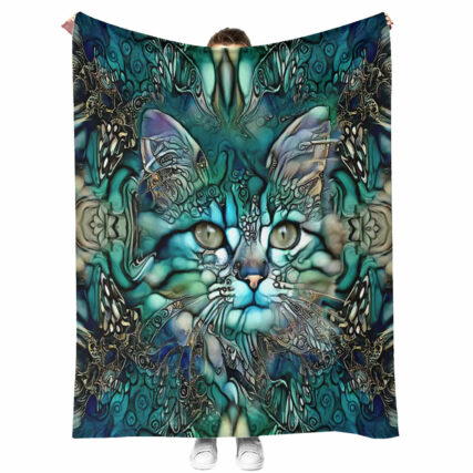 Cat Awesome Style - Flannel Blanket - Owl Ohh - Owl Ohh