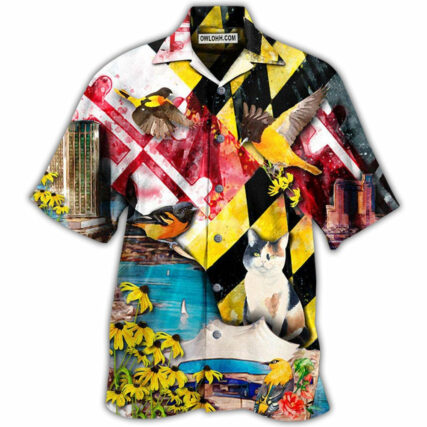 Cat Beautiful Maryland State - Hawaiian Shirt - Owl Ohh - Owl Ohh