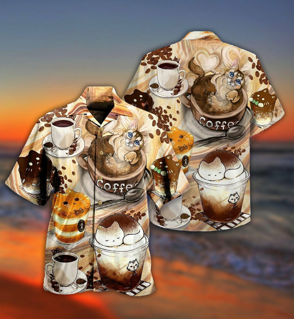 Cat Do You Wanna Drink Me Coffee - Hawaiian Shirt - Owl Ohh - Owl Ohh