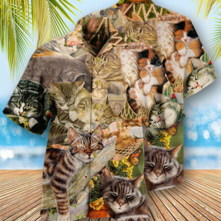 Cat Dreaming Sleeping Time - Hawaiian Shirt - Owl Ohh - Owl Ohh