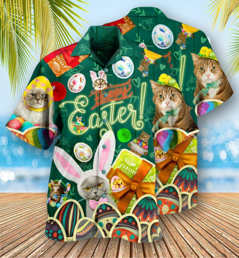 Cat Easter Blessings To You And Your Cats - Hawaiian Shirt - Owl Ohh - Owl Ohh