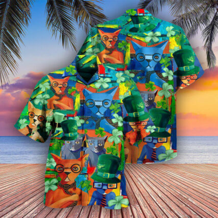 Cat Have A Purrfect Saint Patricks Day - Hawaiian Shirt - Owl Ohh - Owl Ohh